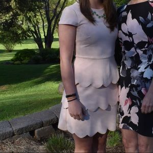 Vince Camuto pink scallop dress